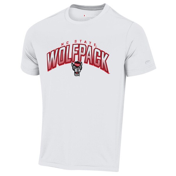 White Short Sleeve Poly Tee - NC St
